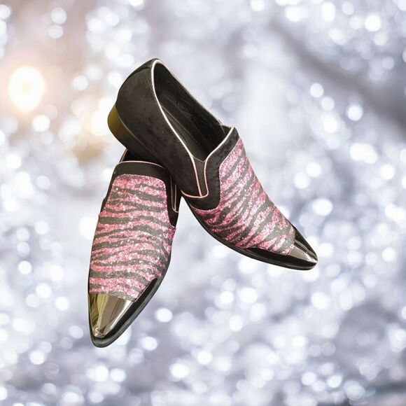 MEN'S AMALI EXOTIC SPARKLE SLIP ON WITH METAL TOE. SCOTT - Picture 1 of 7